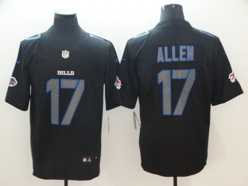 Men Buffalo Bills #17 Allen Nike Fashion Impact Black Color Rush Limited NFL Jerseys->buffalo bills->NFL Jersey